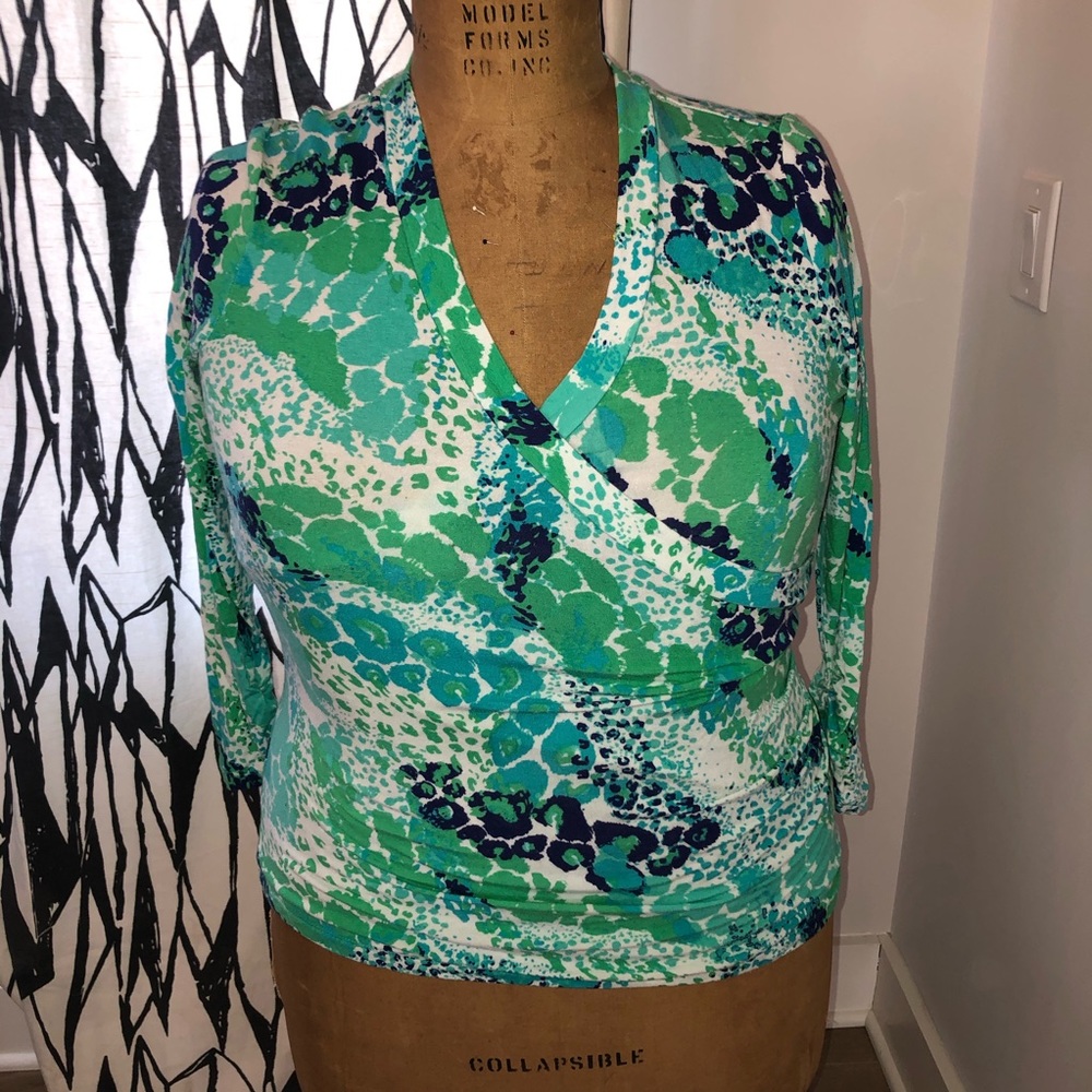 Cabi faux wrap top